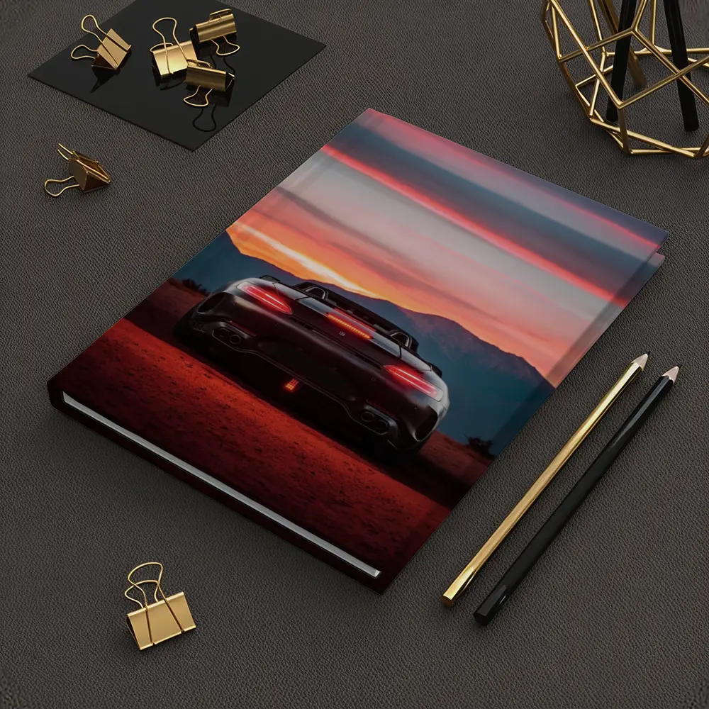 Mercedes AMG GT Rear Desert Sunset View – Notebooks