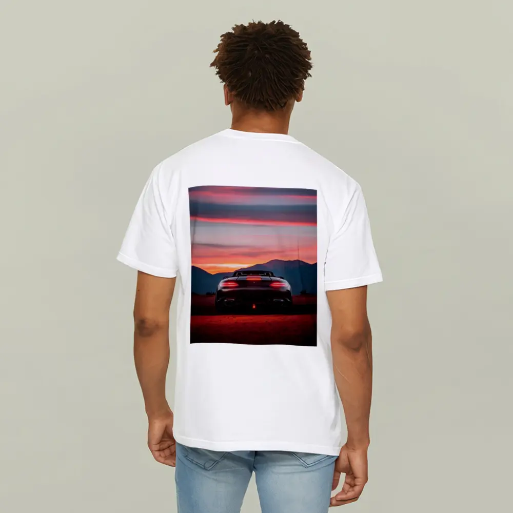 Mercedes AMG GT Rear Desert Sunset View – T-Shirts