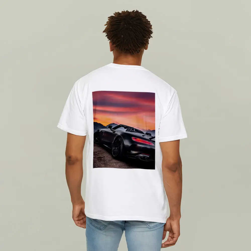 Mercedes AMG GT Roadster Fiery Sunset Sky – T-Shirts