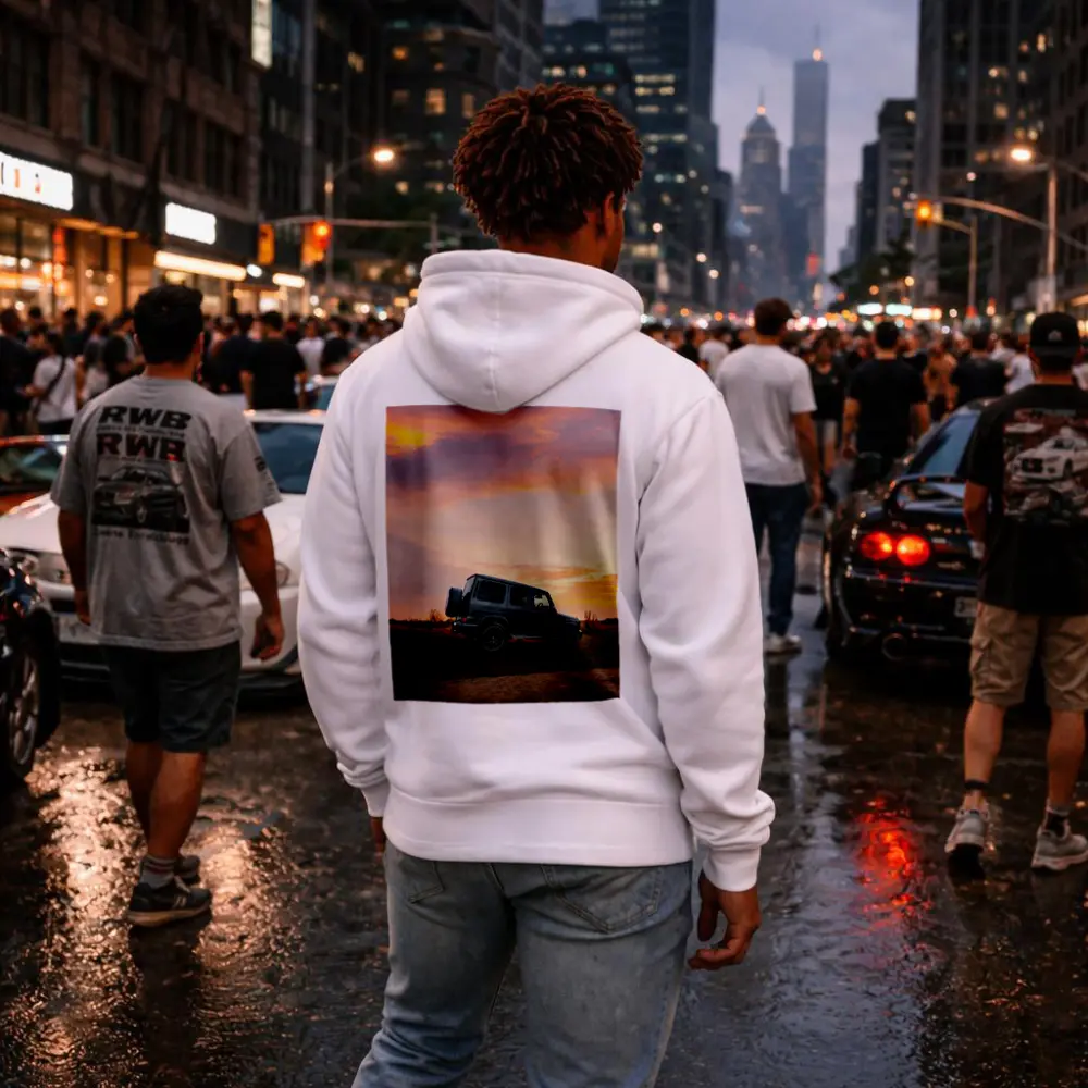Mercedes G Class at Golden Sunset – Hoodies