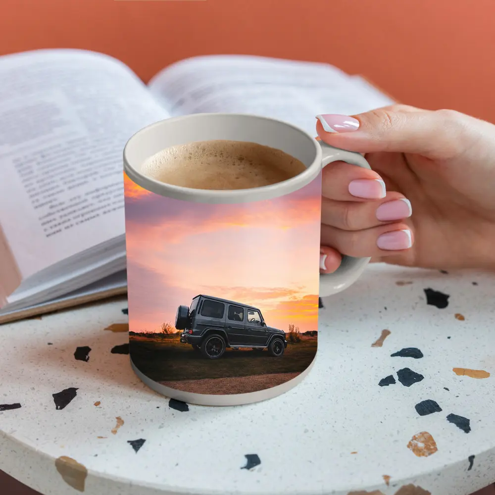 Mercedes G Class at Golden Sunset – Mugs