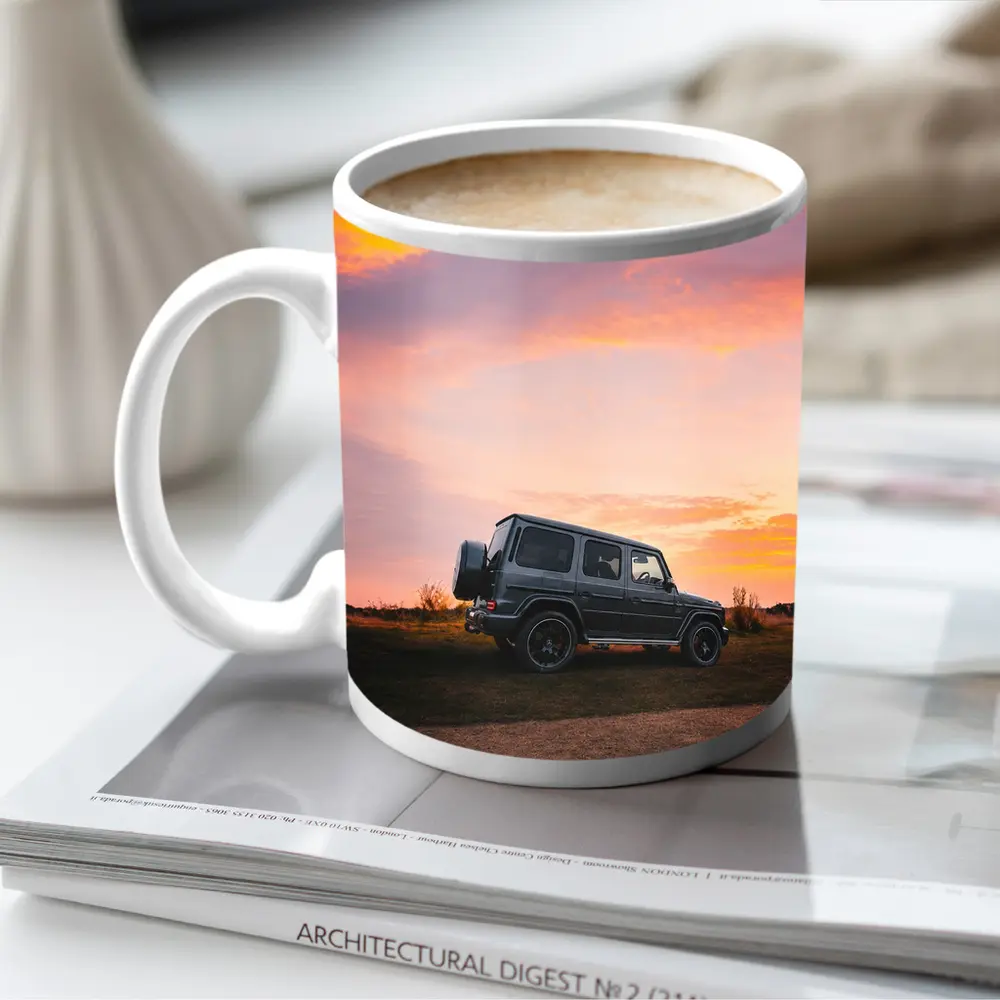 Mercedes G Class at Golden Sunset – Mugs