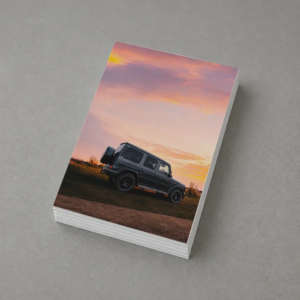 Mercedes G Class at Golden Sunset – Postcards