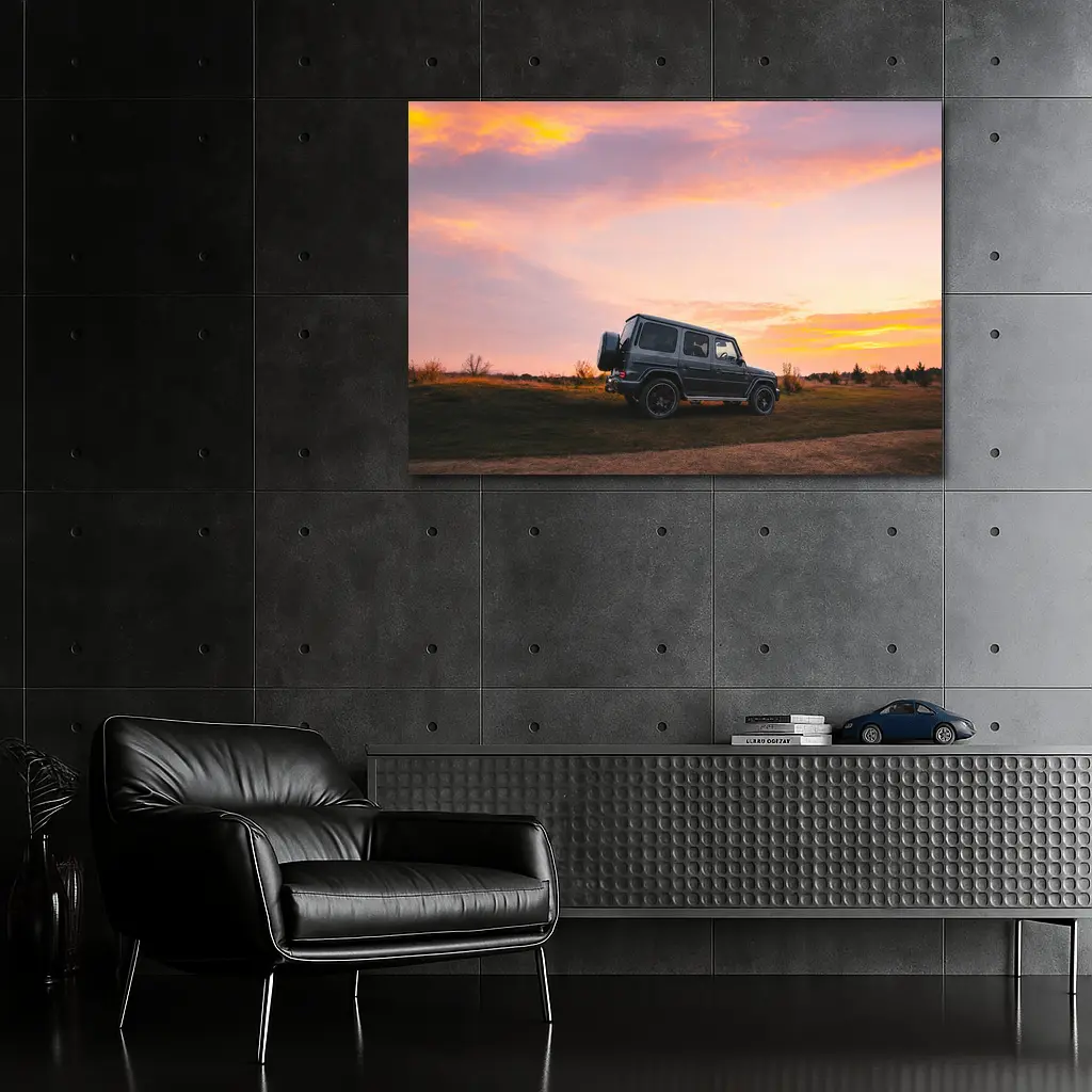 Mercedes G Class at Golden Sunset – Wall Art