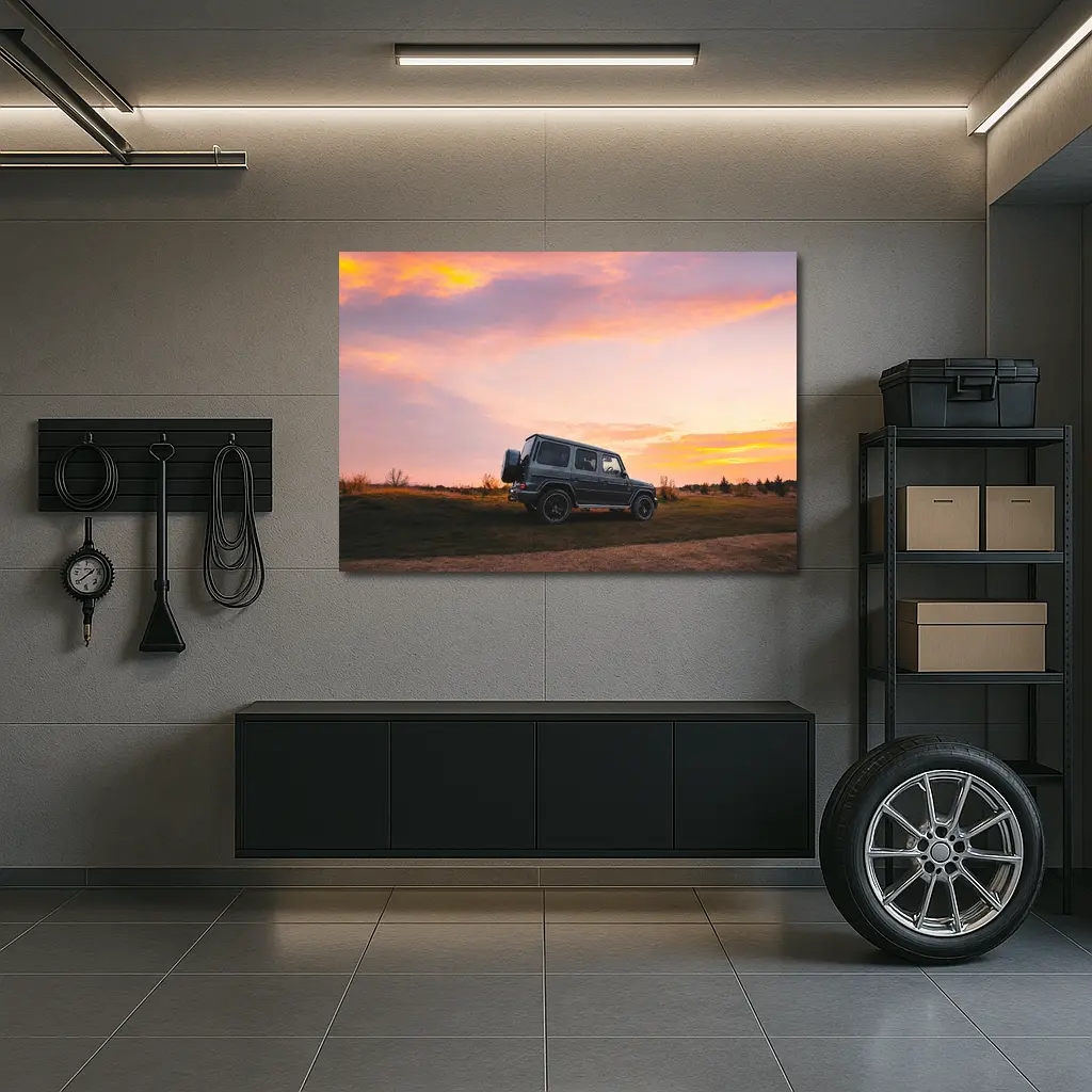 Mercedes G Class at Golden Sunset – Wall Art