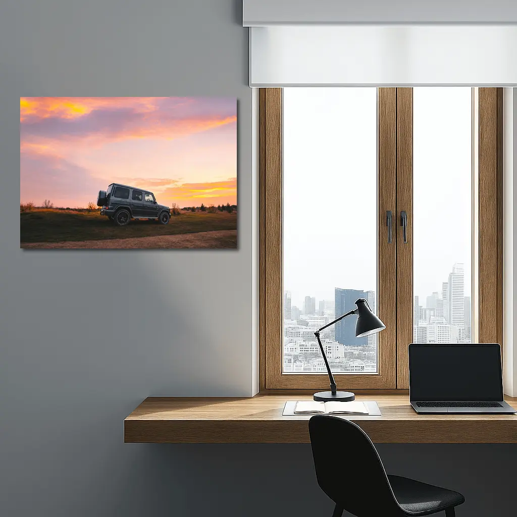 Mercedes G Class at Golden Sunset – Wall Art