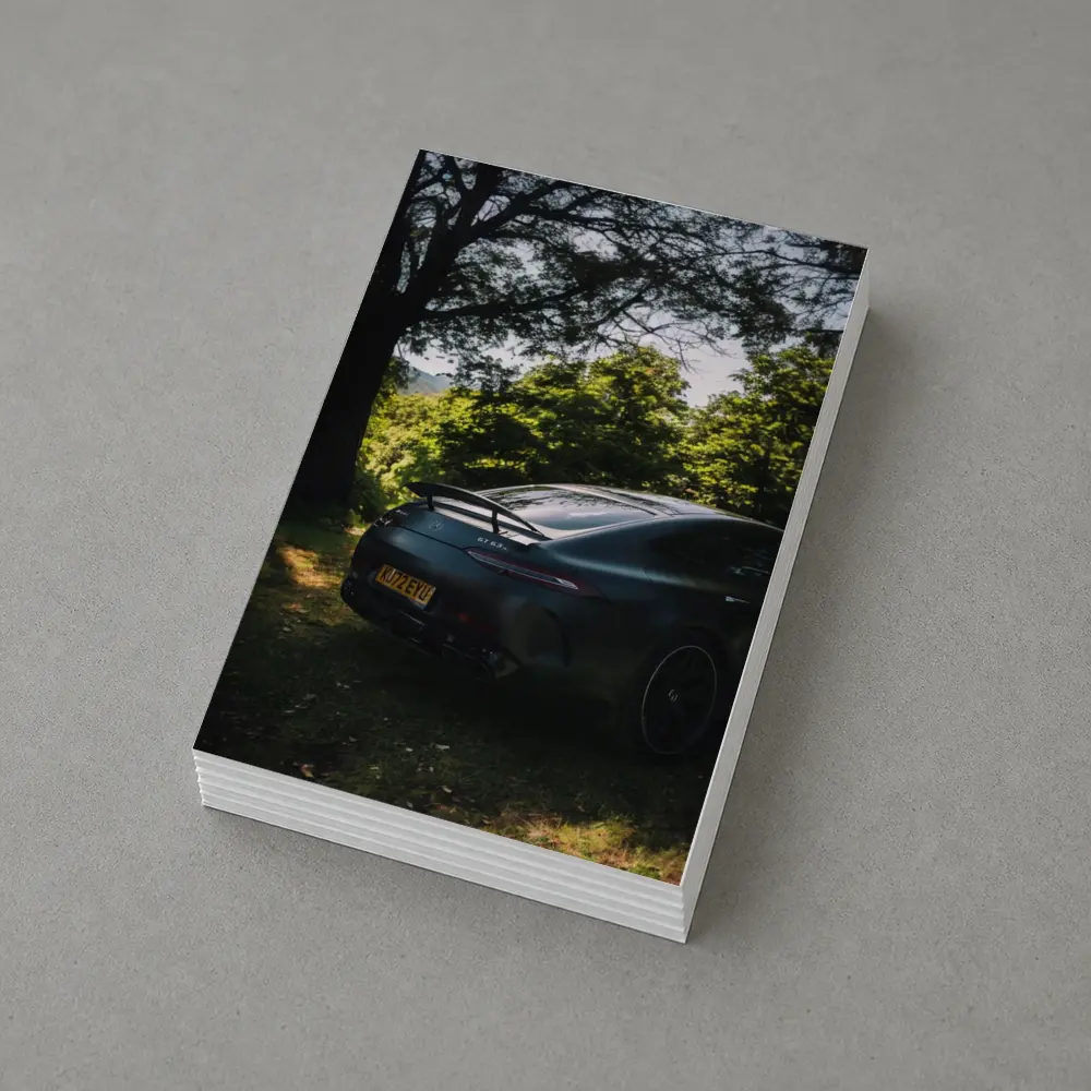 Mercedes AMG GT Matte Black Forest Setting – Postcards
