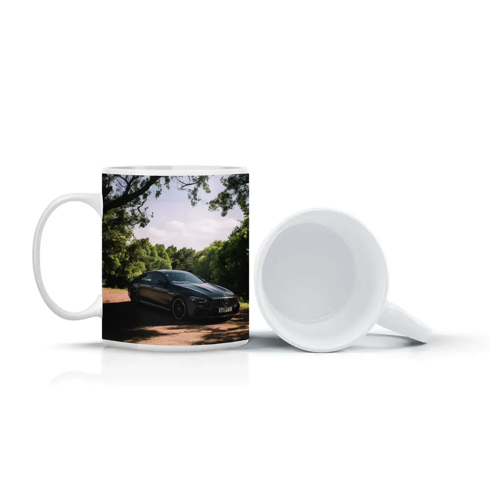Mercedes AMG GT Dark Sedan Forest Road – Mugs