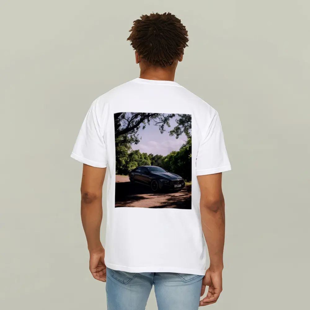 Mercedes AMG GT Dark Sedan Forest Road – T-Shirts