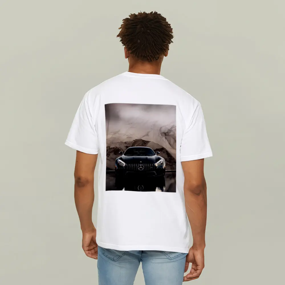 Mercedes AMG GT Black Marble Background – T-Shirts