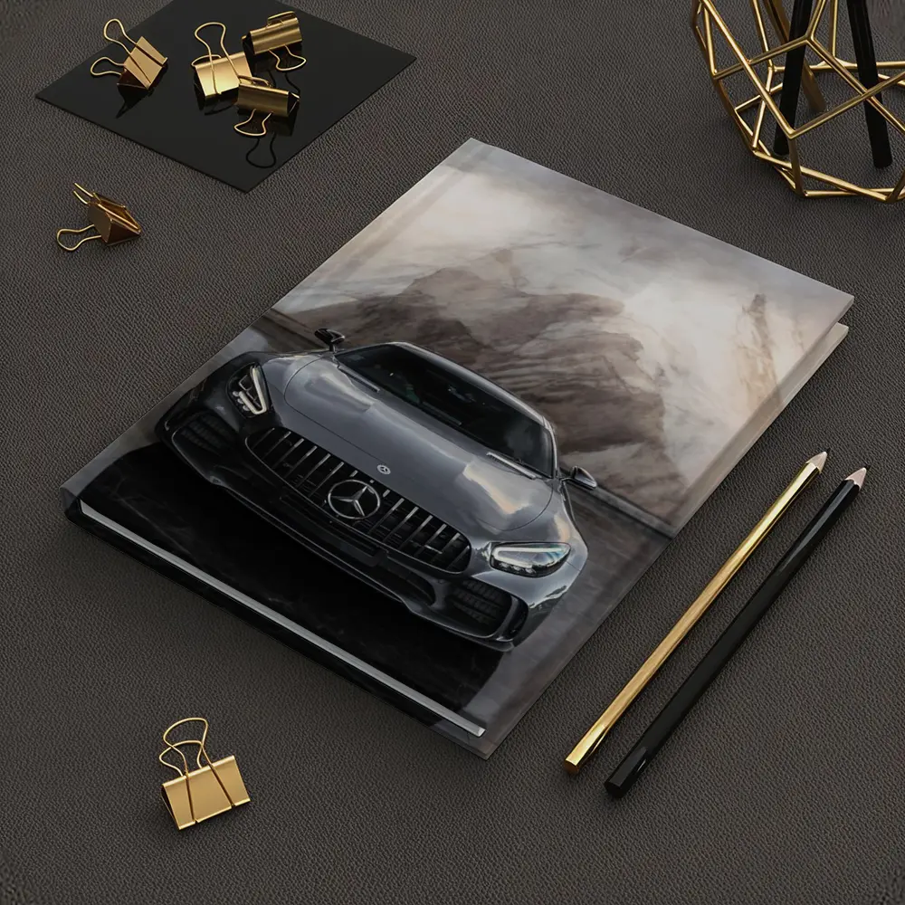 Mercedes AMG GT Front View Marble Background – Notebooks