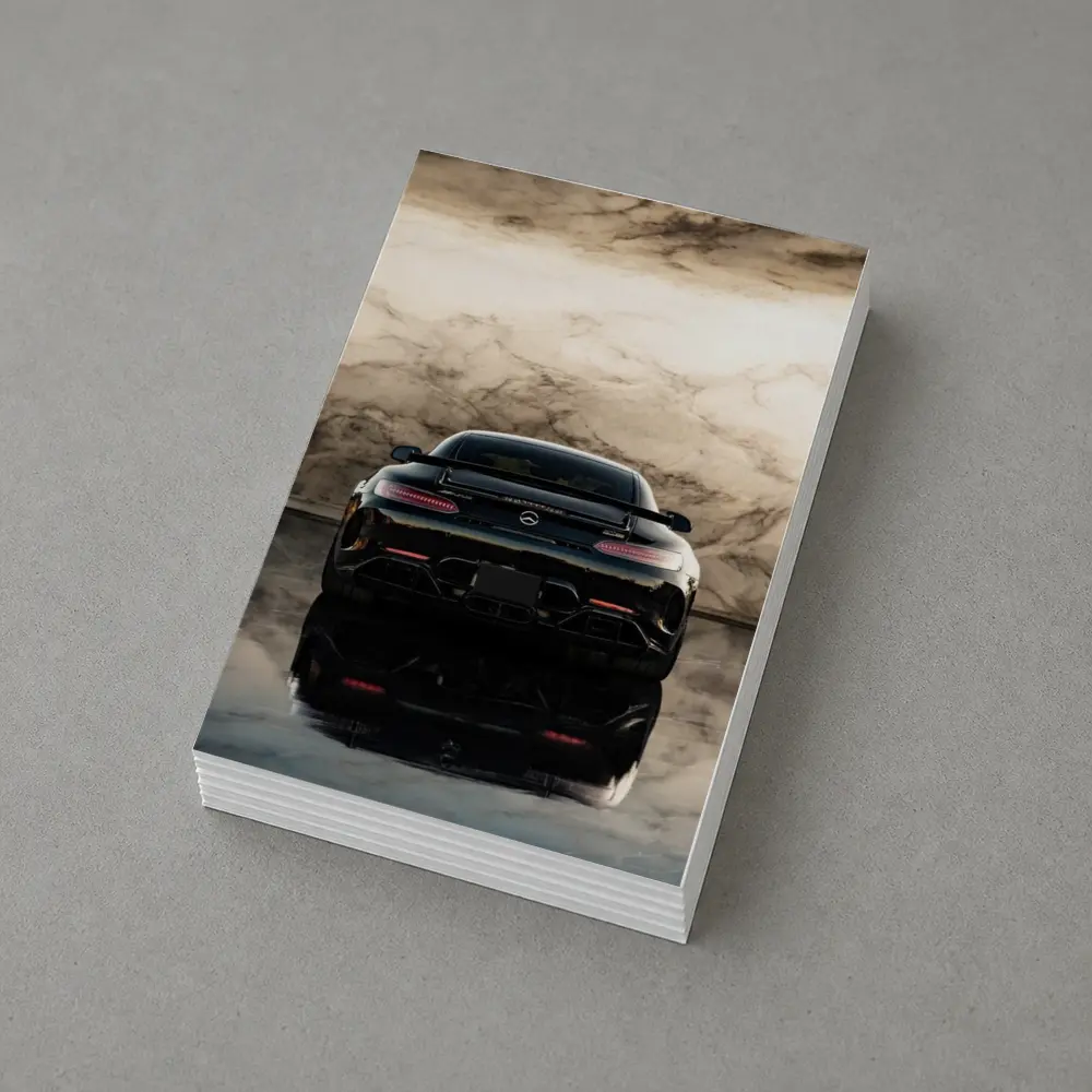 Mercedes AMG GT Black Marble Background – Postcards