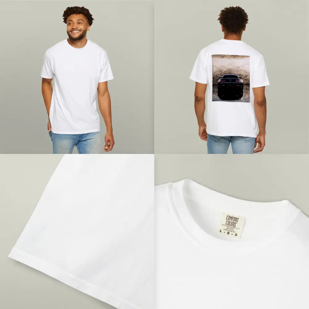 Mercedes AMG GT Black Marble Background – T-Shirts