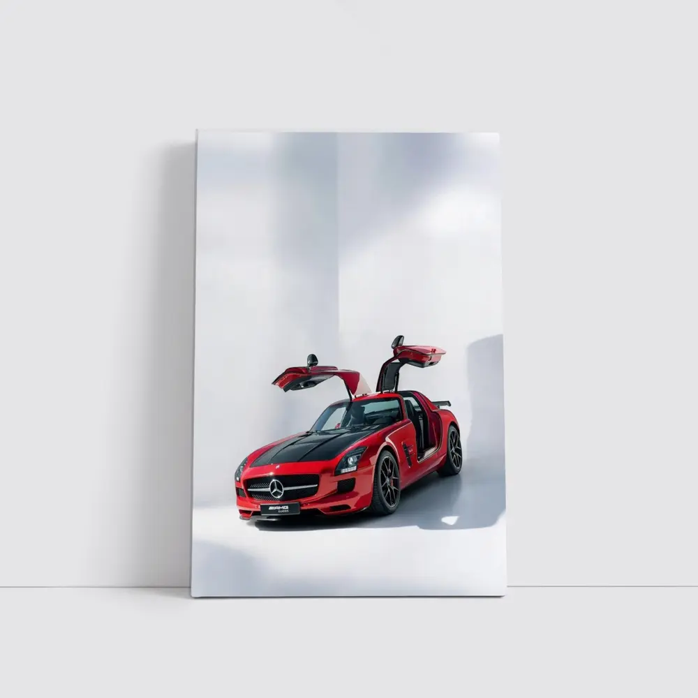 Mercedes AMG SLS Red Gullwing Studio – Wall Art