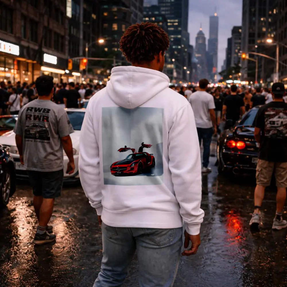 Mercedes AMG SLS Red Gullwing Studio – Hoodies