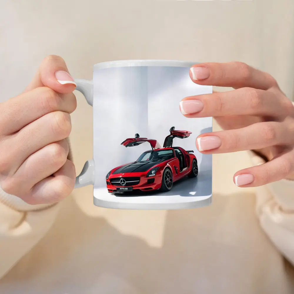 Mercedes AMG SLS Red Gullwing Studio – Mugs