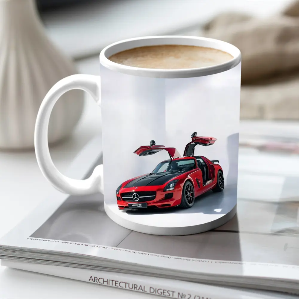 Mercedes AMG SLS Red Gullwing Studio – Mugs