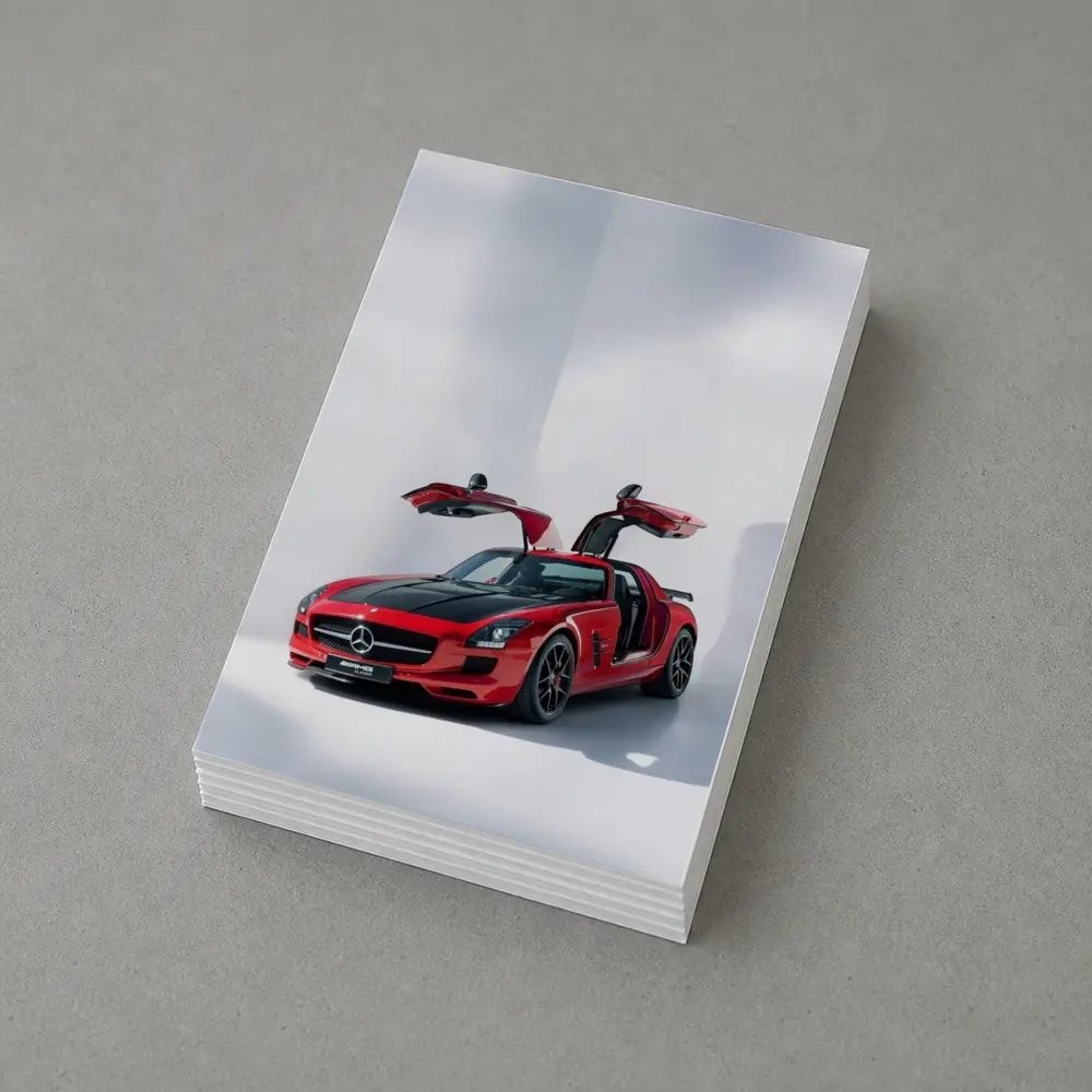 Mercedes AMG SLS Red Gullwing Studio – Postcards