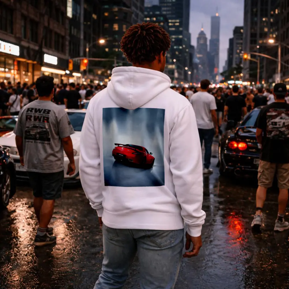 Mercedes AMG SLS Red Studio Shot – Hoodies
