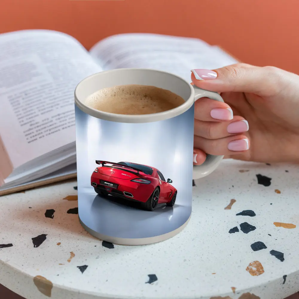Mercedes AMG SLS Red Studio Shot – Mugs