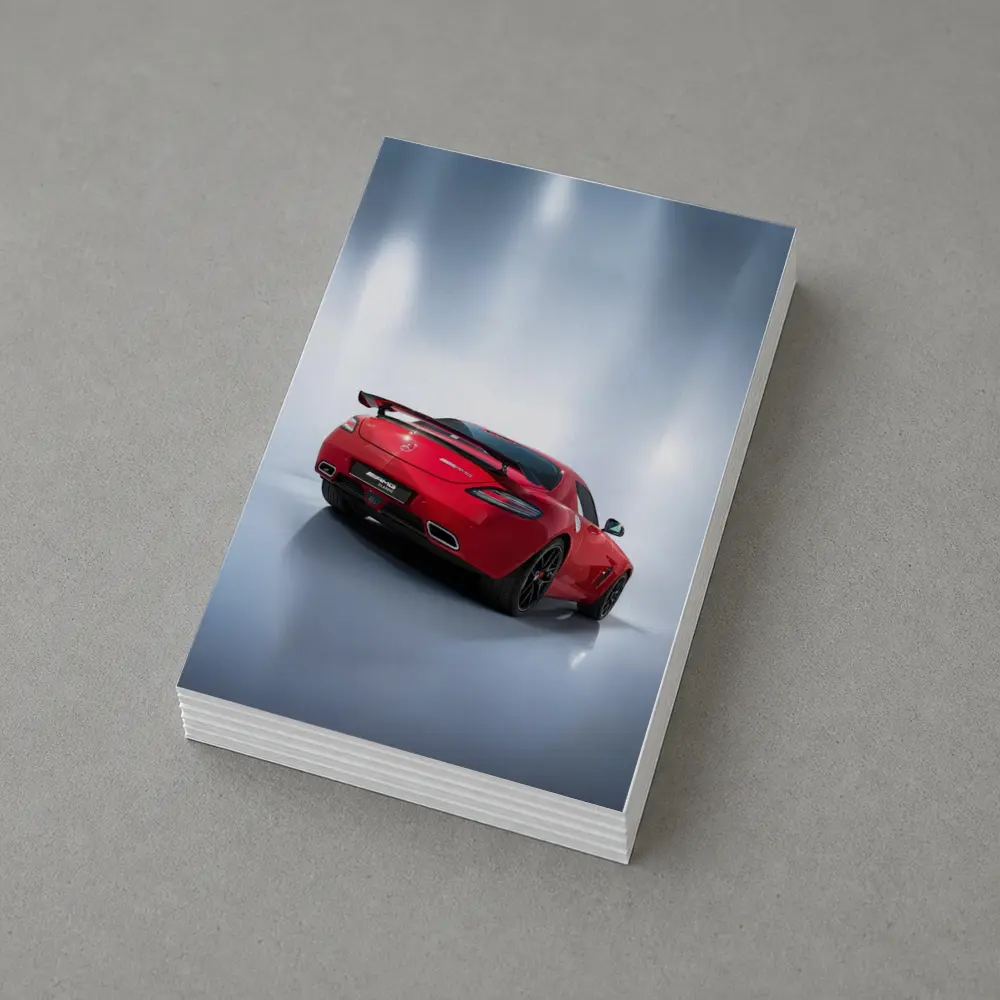 Mercedes AMG SLS Red Studio Shot – Postcards