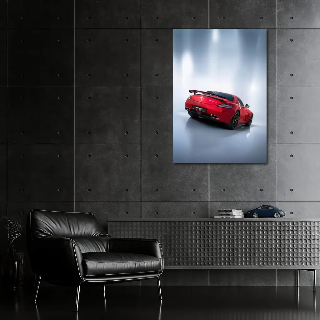 Mercedes AMG SLS Red Studio Shot – Wall Art