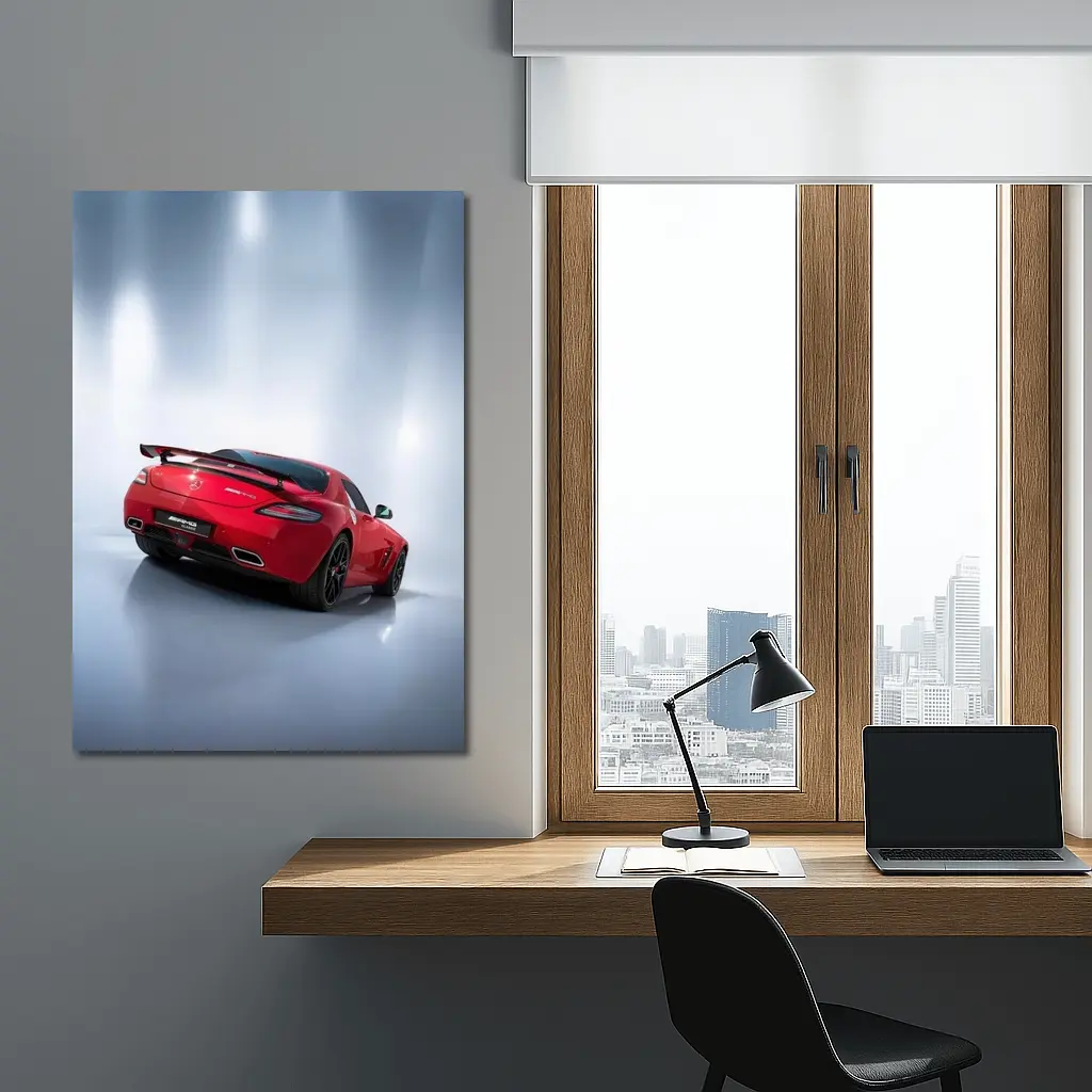 Mercedes AMG SLS Red Studio Shot – Wall Art
