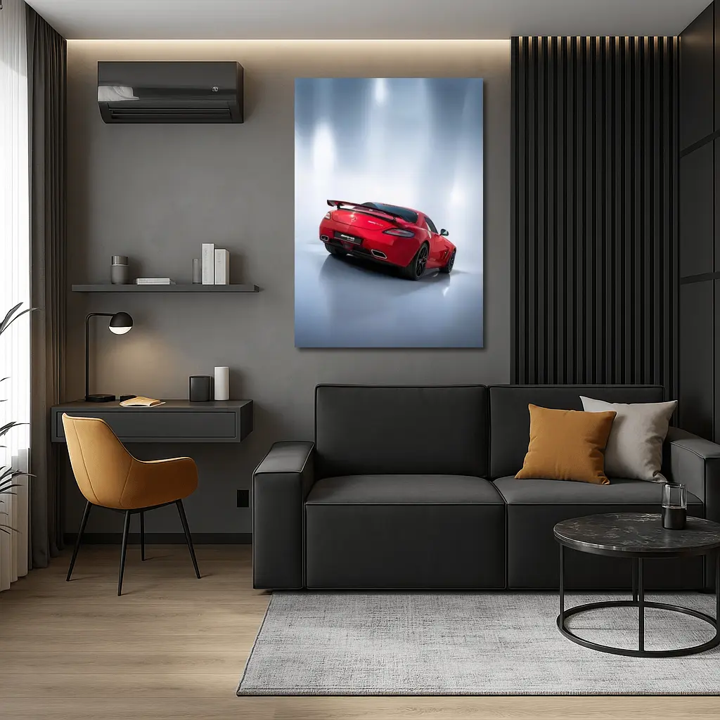 Mercedes AMG SLS Red Studio Shot – Wall Art
