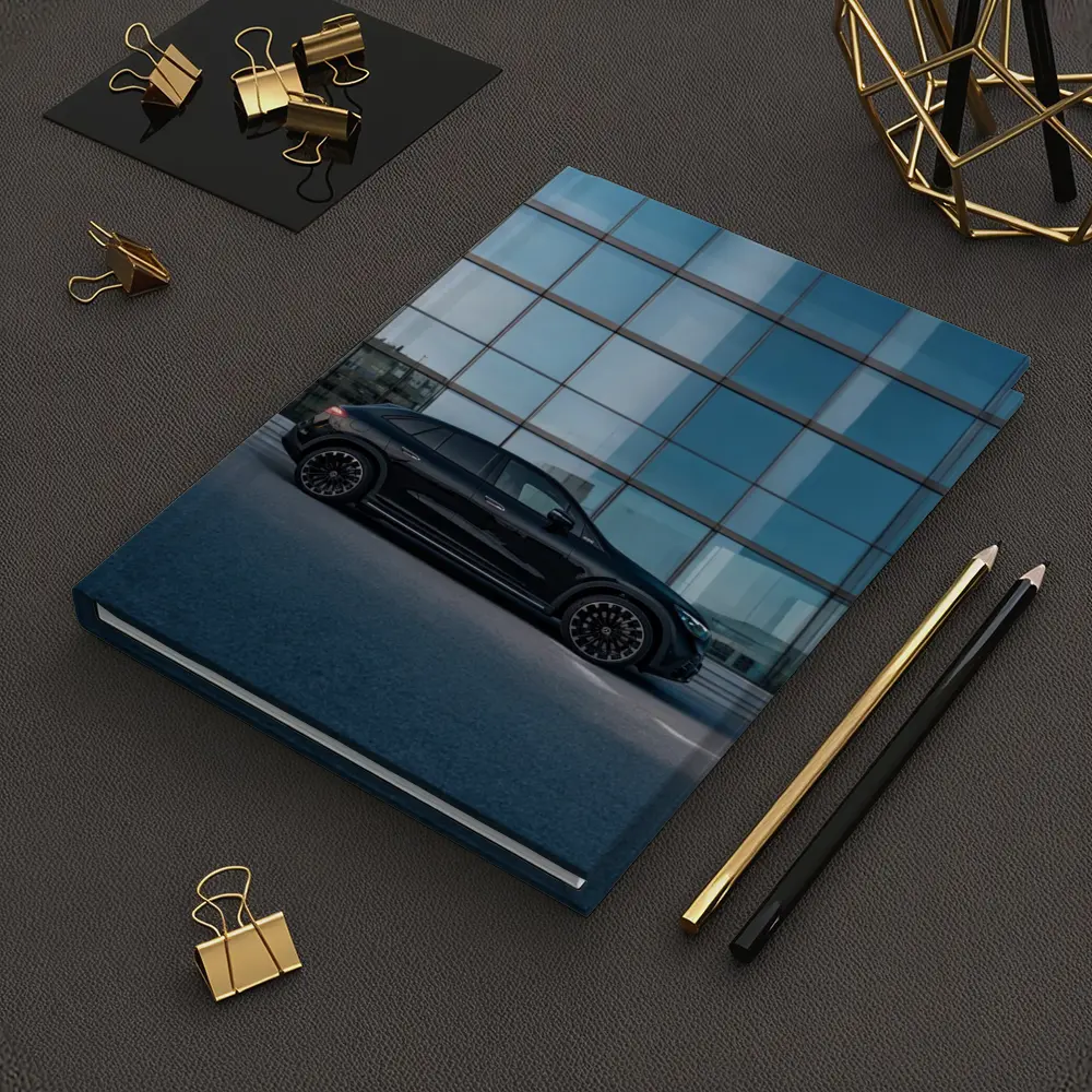Black Mercedes EQE SUV Glass Building – Notebooks