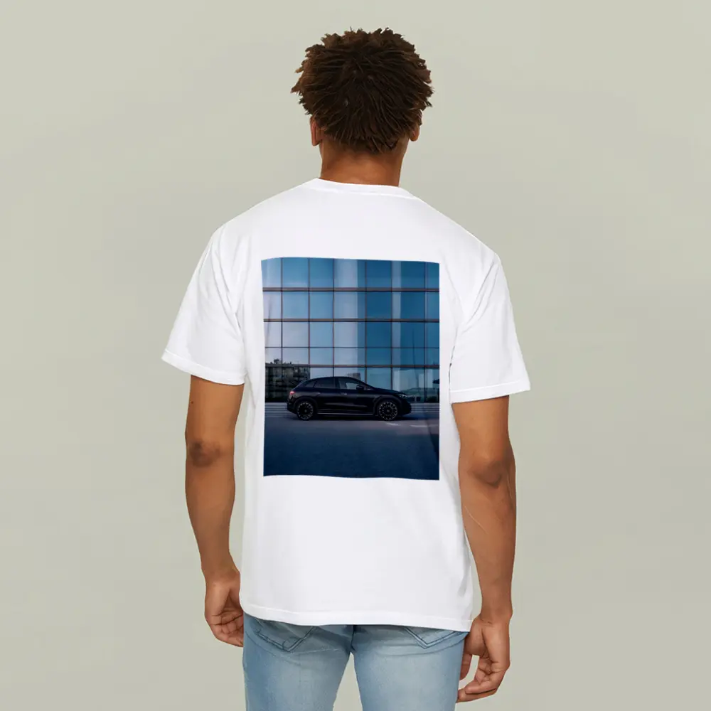Black Mercedes EQE SUV Glass Building – T-Shirts