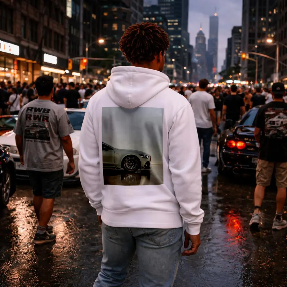 Mercedes AMG GT Silver Minimal Studio Shot – Hoodies