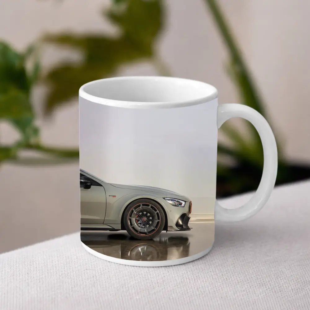 Mercedes AMG GT Silver Minimal Studio Shot – Mugs