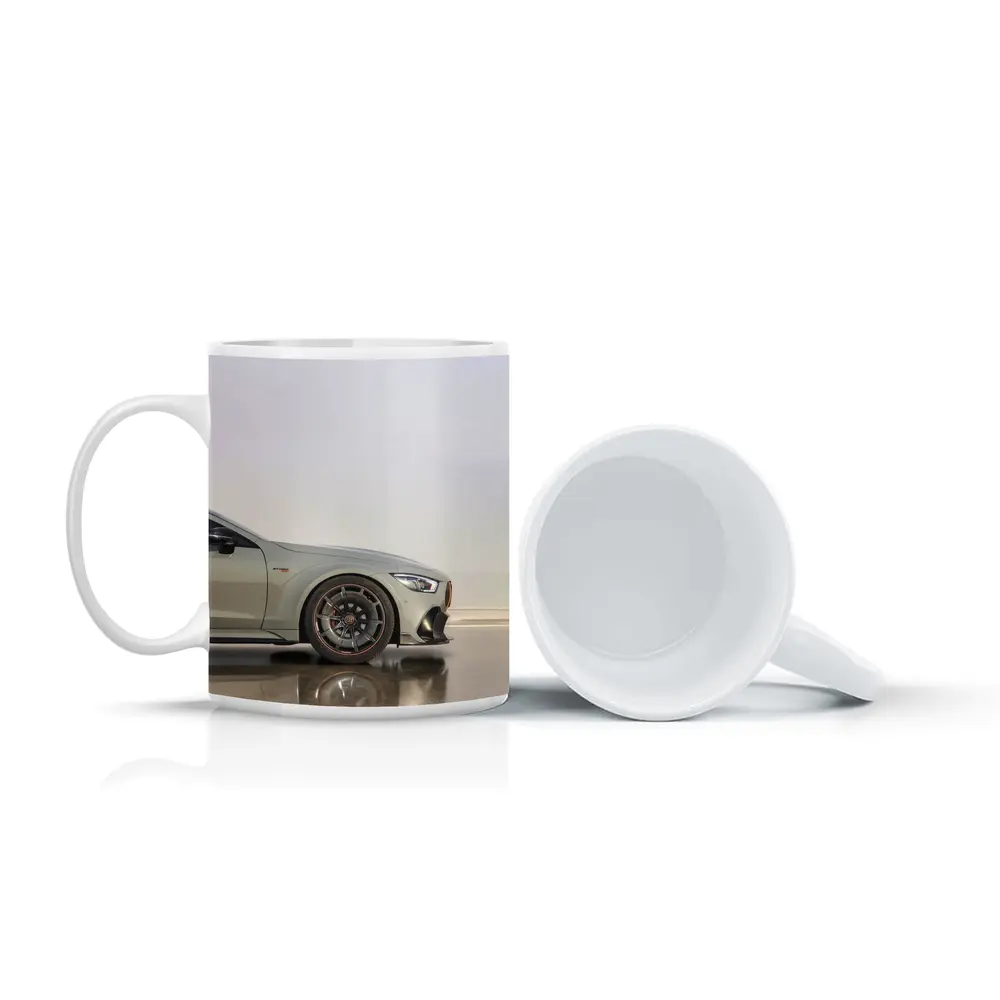 Mercedes AMG GT Silver Minimal Studio Shot – Mugs