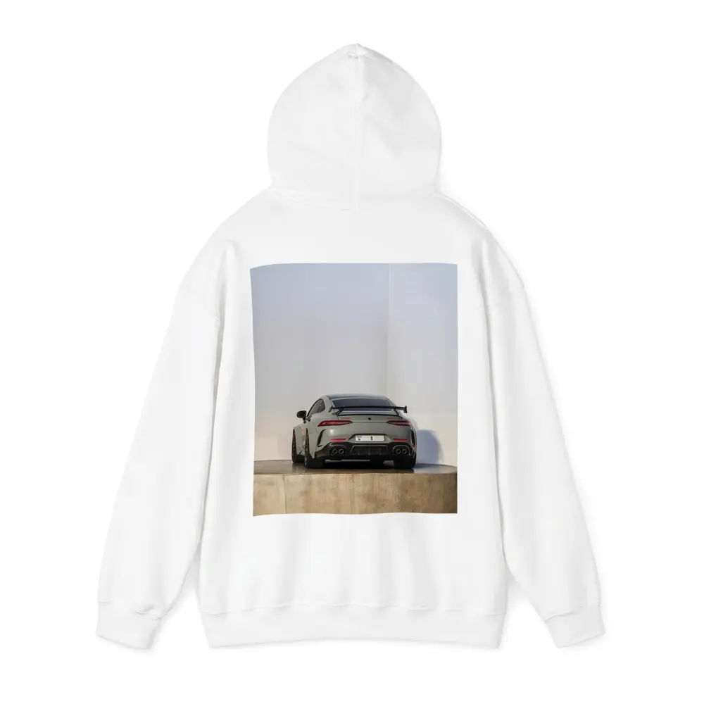 Mercedes AMG GT Rear View Gray Background – Hoodies