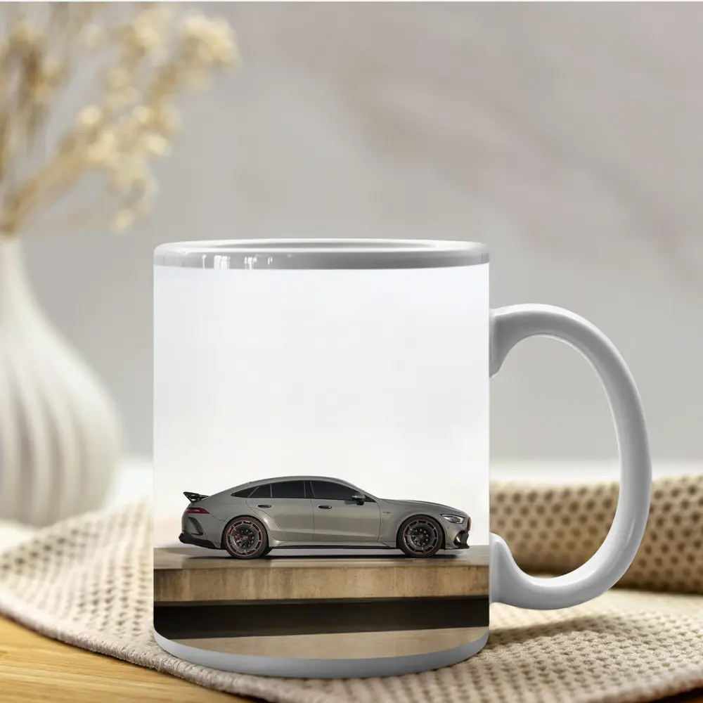 Mercedes AMG GT Side Profile Gray Studio – Mugs