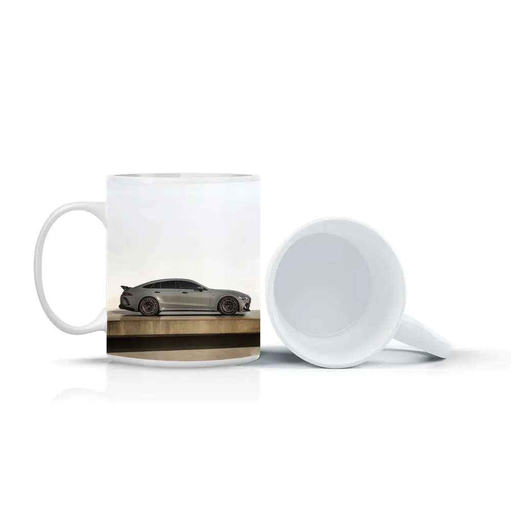 Mercedes AMG GT Side Profile Gray Studio – Mugs