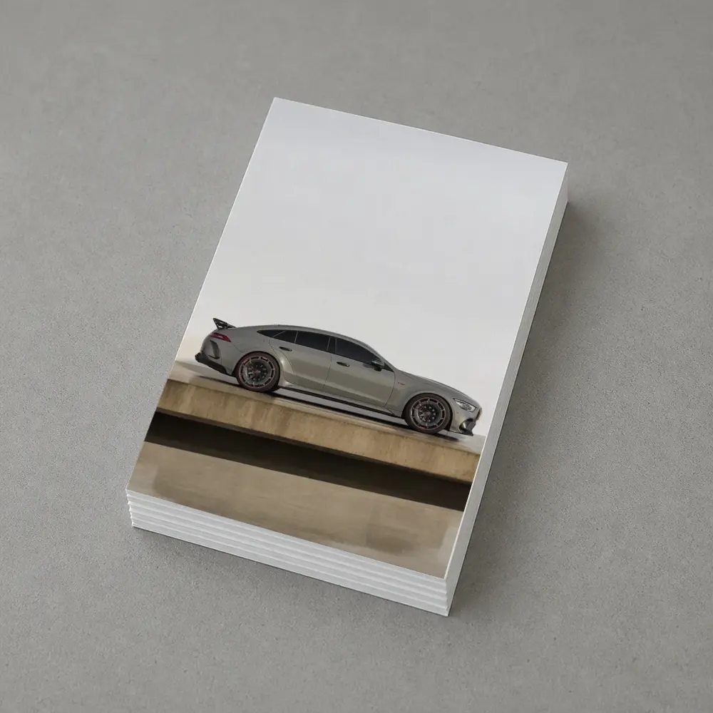 Mercedes AMG GT Side Profile Gray Studio – Postcards