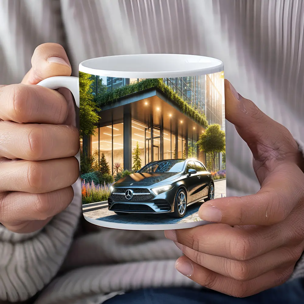 Mercedes Benz A Class Urban Building Setting – Mugs