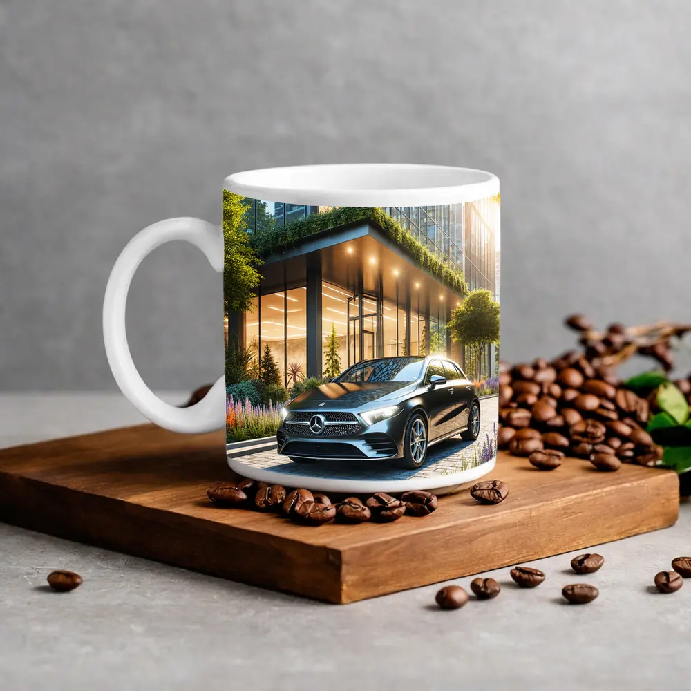 Mercedes Benz A Class Urban Building Setting – Mugs