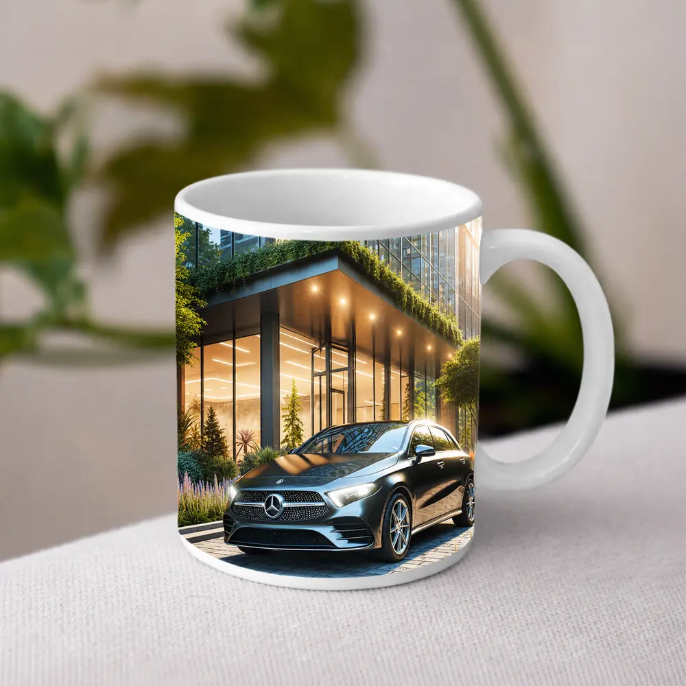 Mercedes Benz A Class Urban Building Setting – Mugs