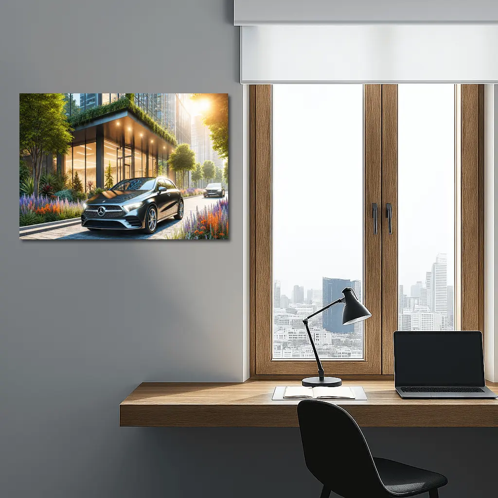 Mercedes Benz A Class Urban Building Setting – Wall Art
