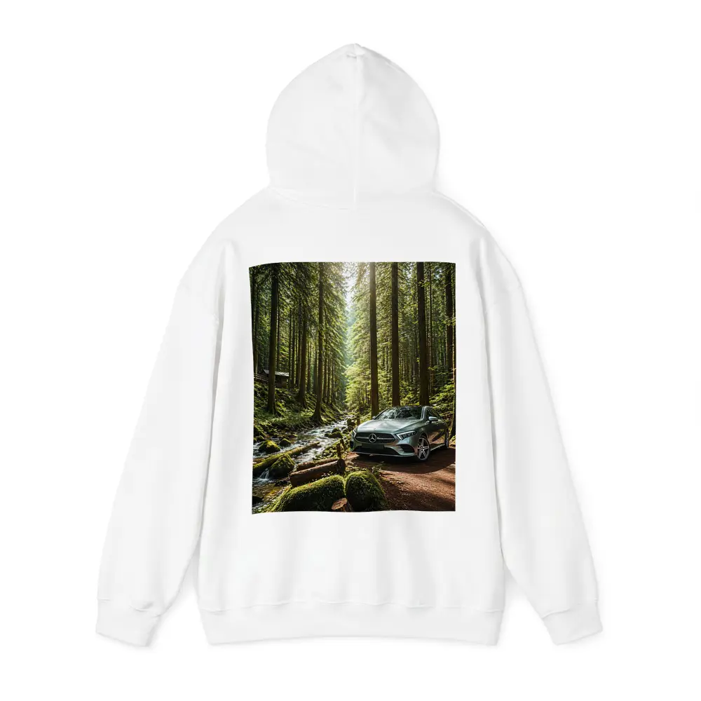 Mercedes A Class Silver Forest Stream Scene – Hoodies