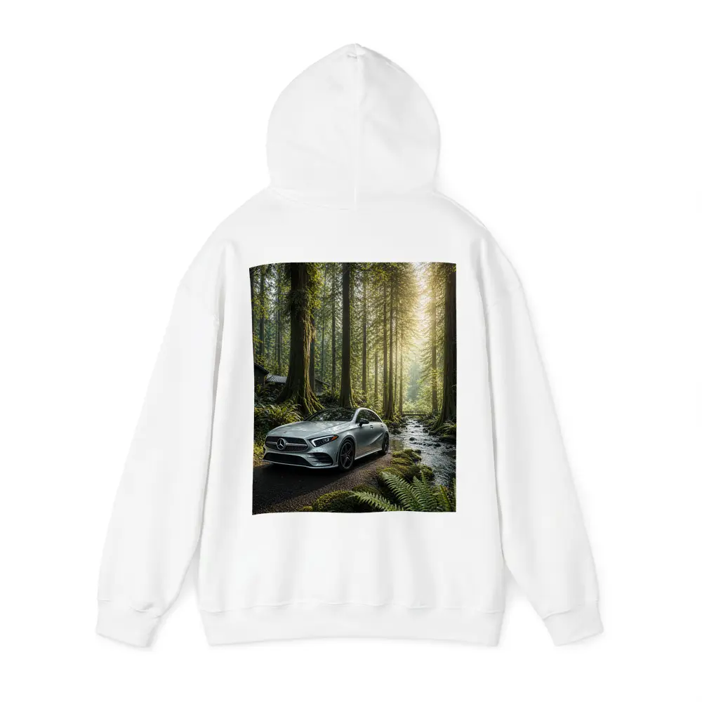 Mercedes Benz A Class Forest Road Scene – Hoodies