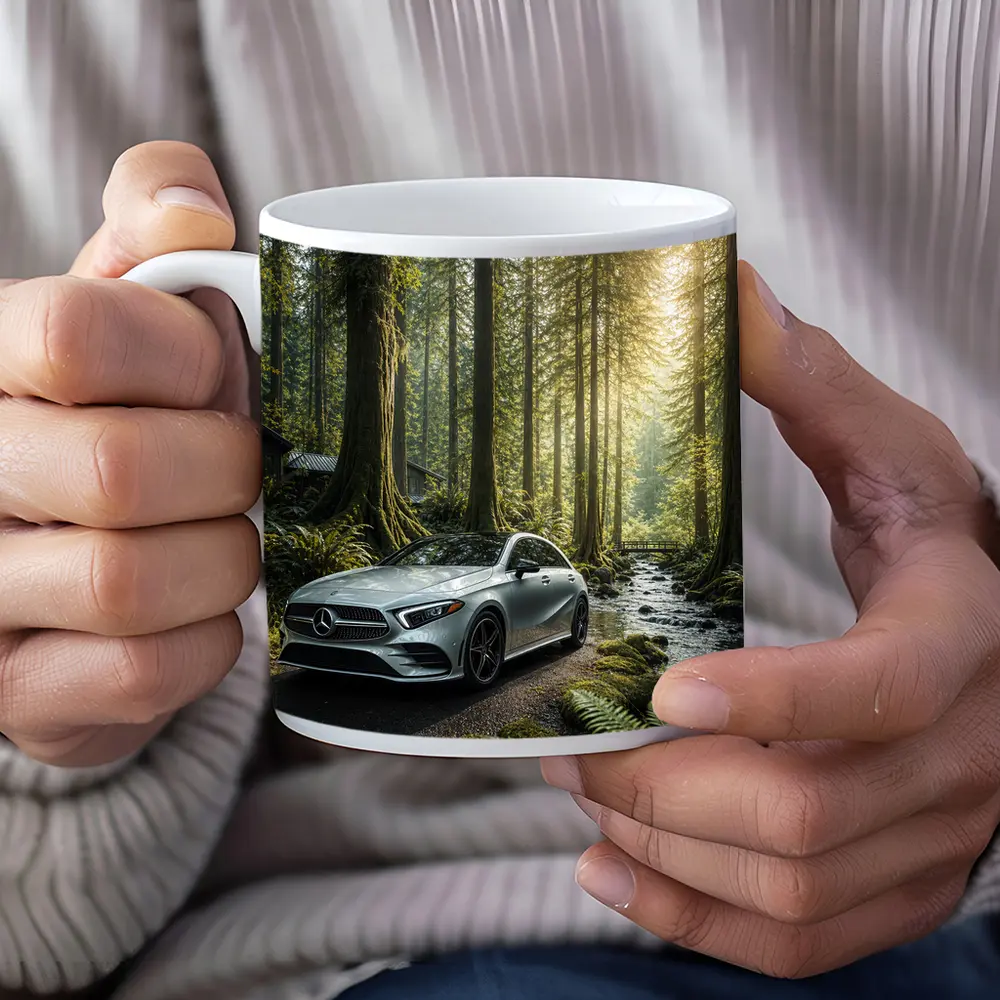 Mercedes Benz A Class Forest Road Scene – Mugs