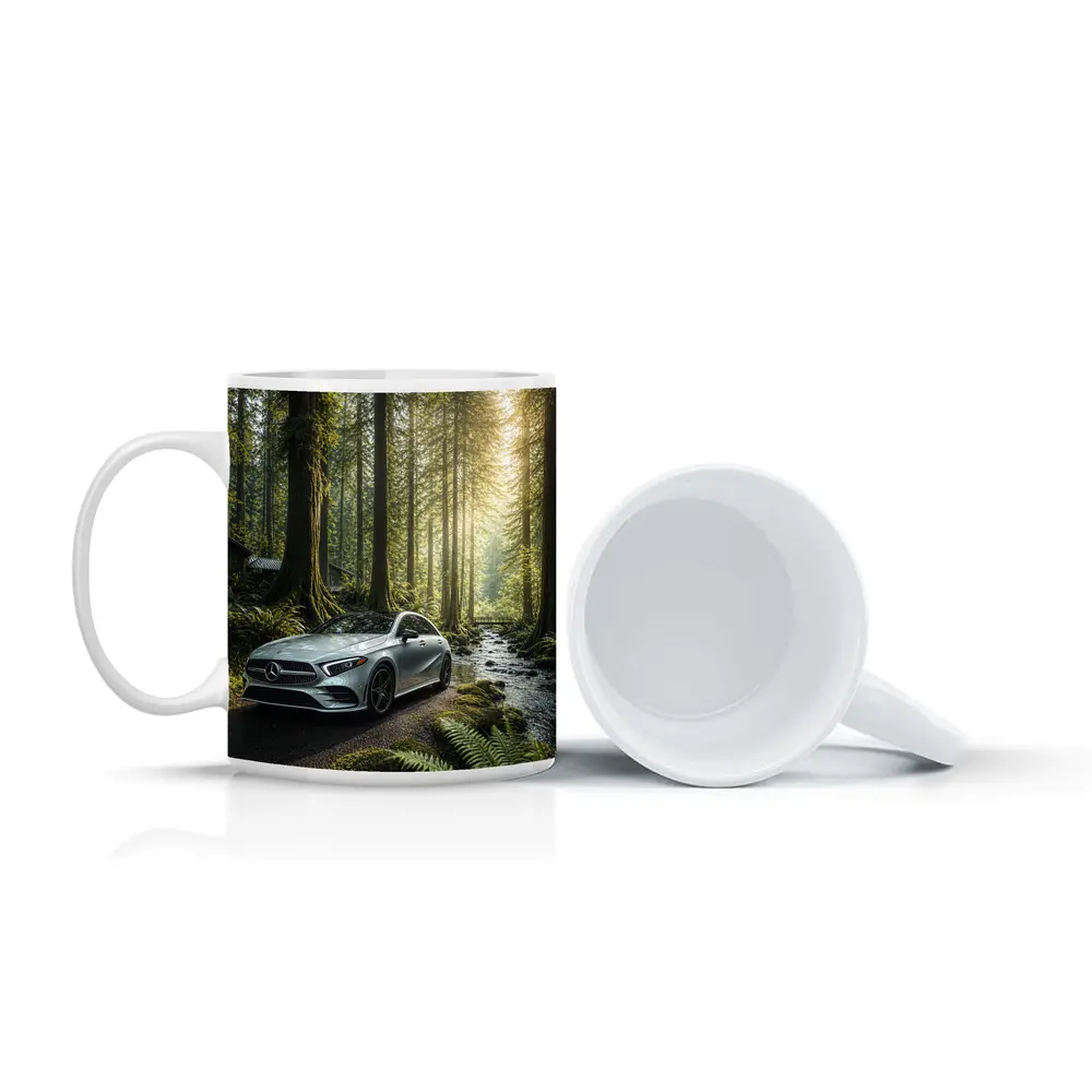 Mercedes Benz A Class Forest Road Scene – Mugs
