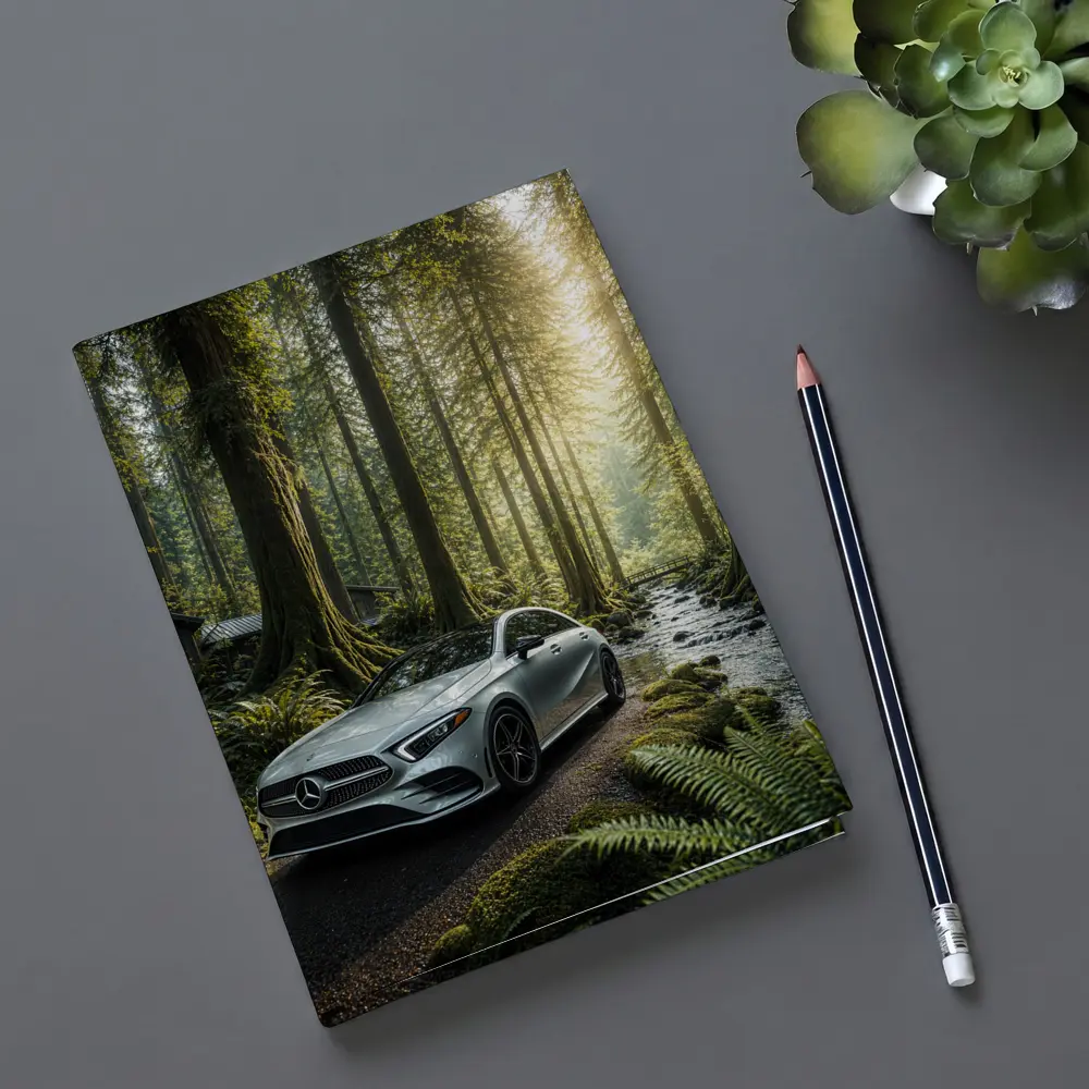 Mercedes Benz A Class Forest Road Scene – Notebooks