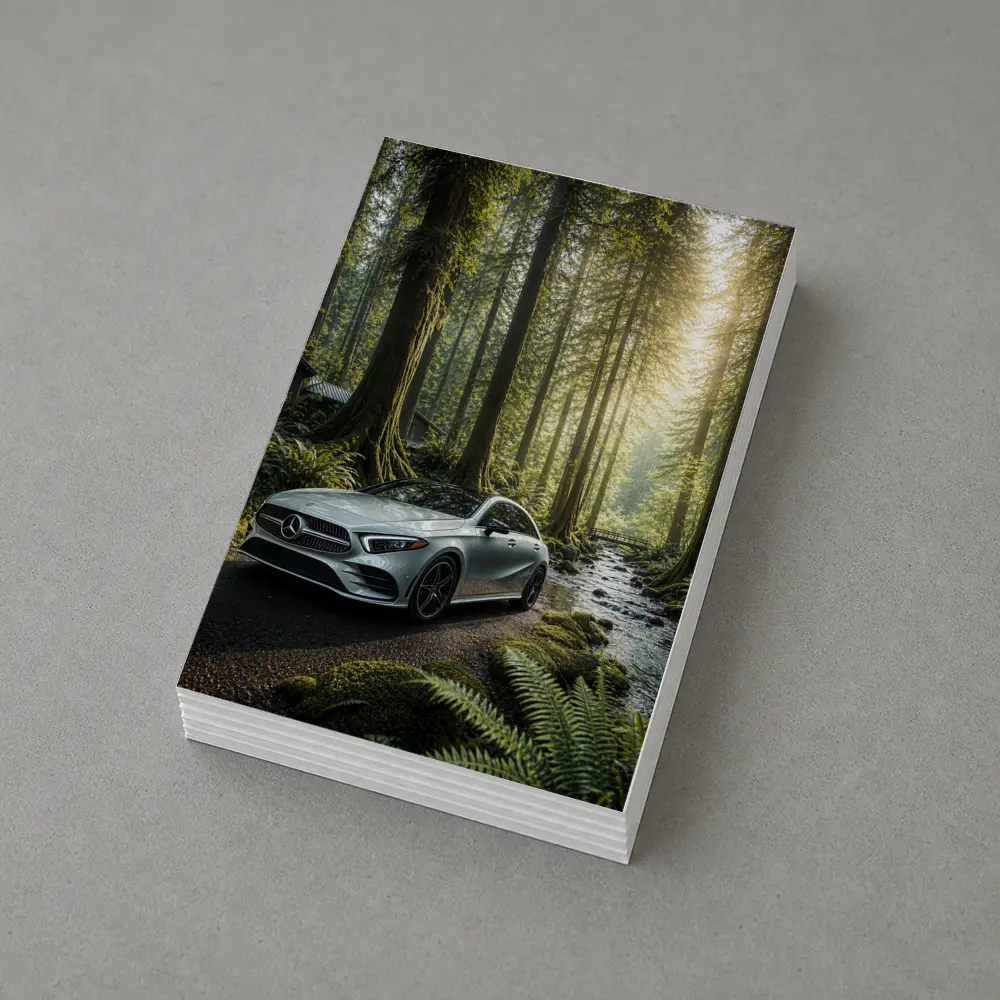 Mercedes Benz A Class Forest Road Scene – Postcards