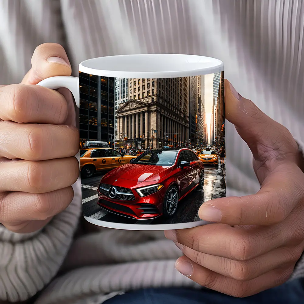 Mercedes Benz A Class Red New York City – Mugs