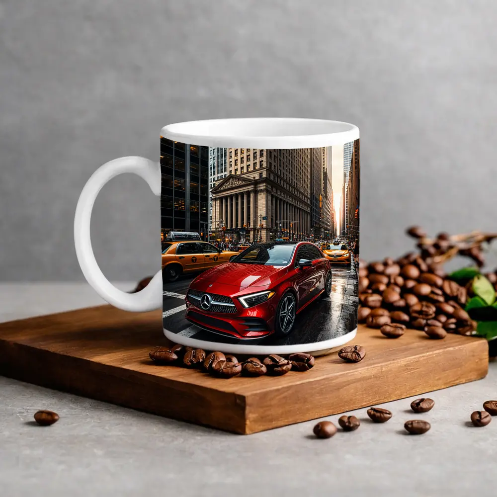 Mercedes Benz A Class Red New York City – Mugs