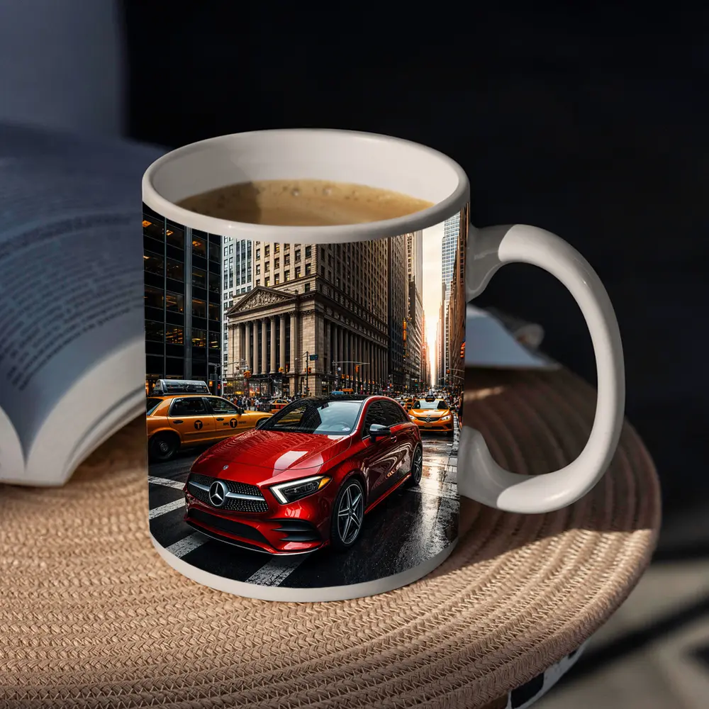 Mercedes Benz A Class Red New York City – Mugs